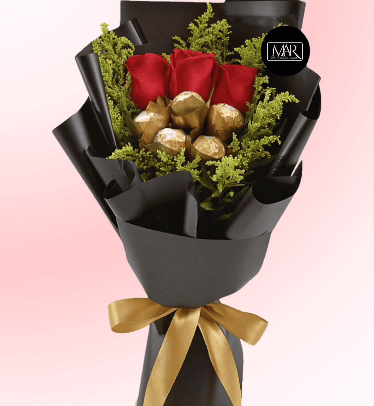 Lovers Chocko Bouquet – Red Roses & Ferrero Rocher | Mais Al Reem ...